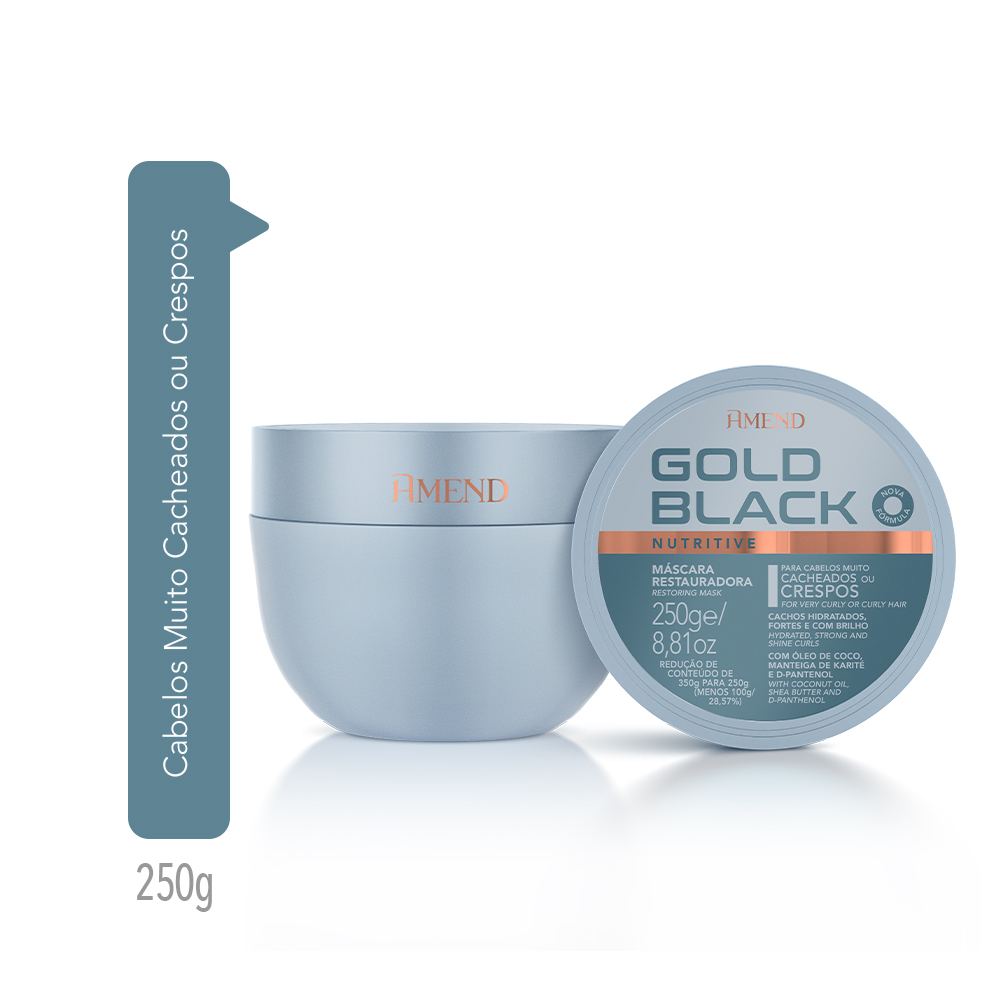 Máscara Restauradora Amend Gold Black Nutritive 250g image number 1